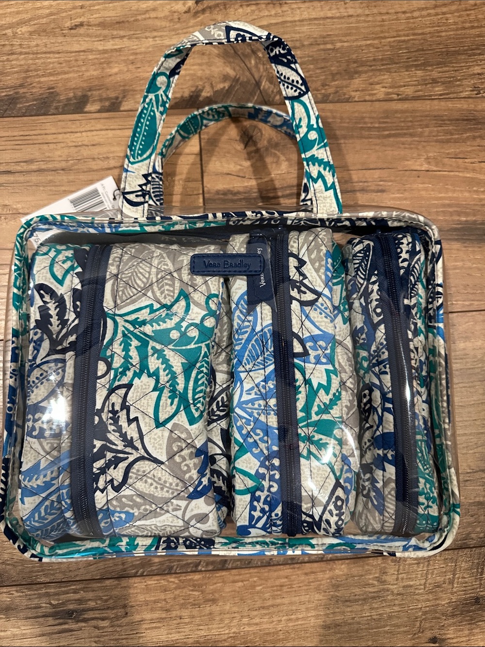 Vera Bradley ‘Santiago’ 4 piece Floral Quilted Cosmetic bag set